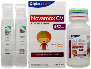 Novamox Cv Forte Tangy Orange Flavour Syrup 60Ml
